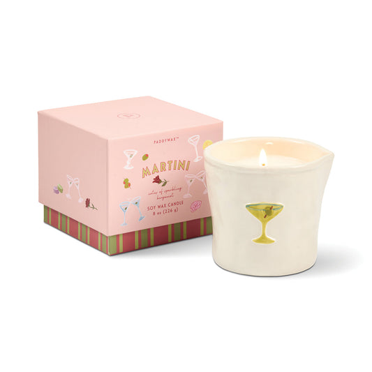Paddywax Bistro 8oz/226g Martini Ceramic Candle - Lemon & Violet