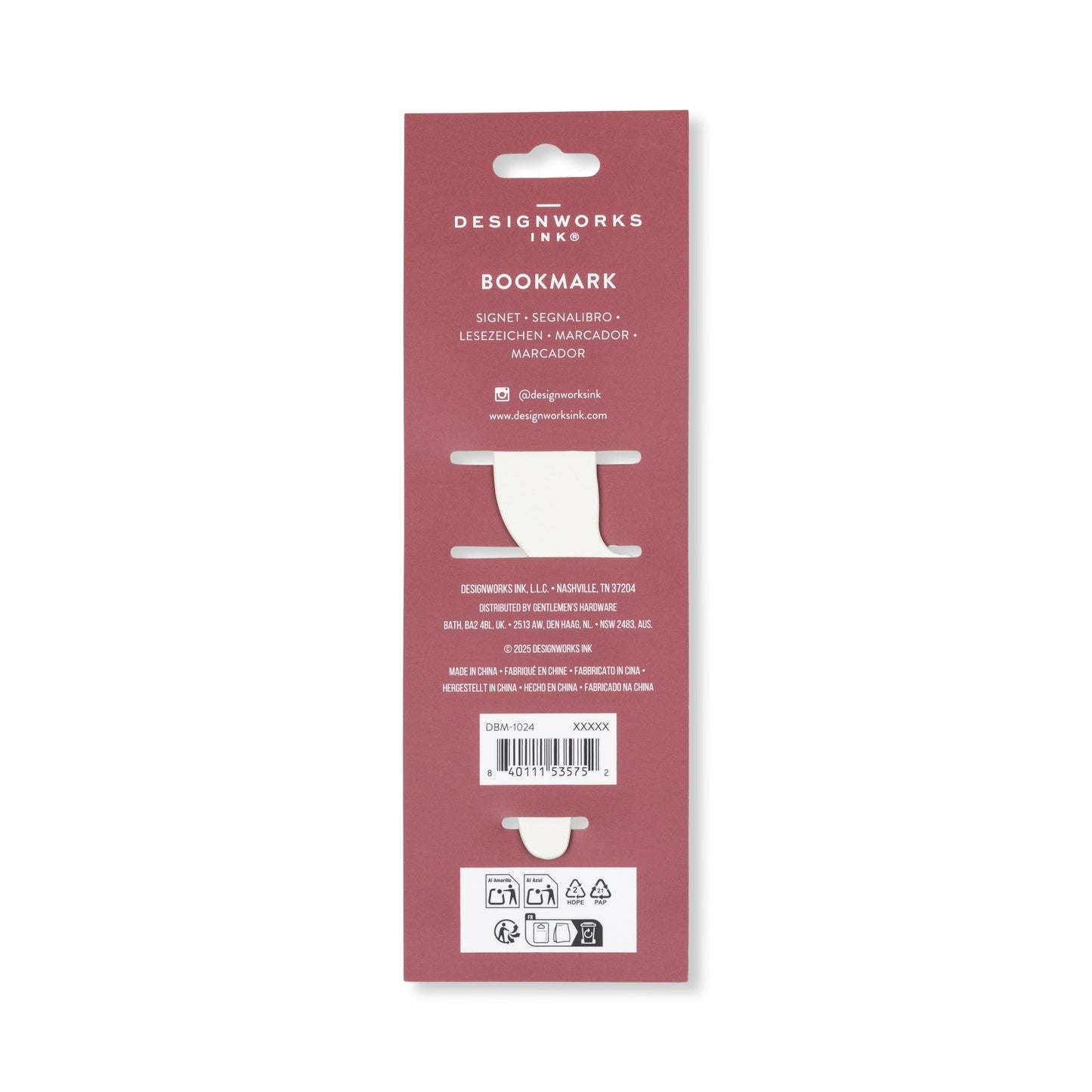 Designworks Ink Framed Floral Bookmark - Magnolia