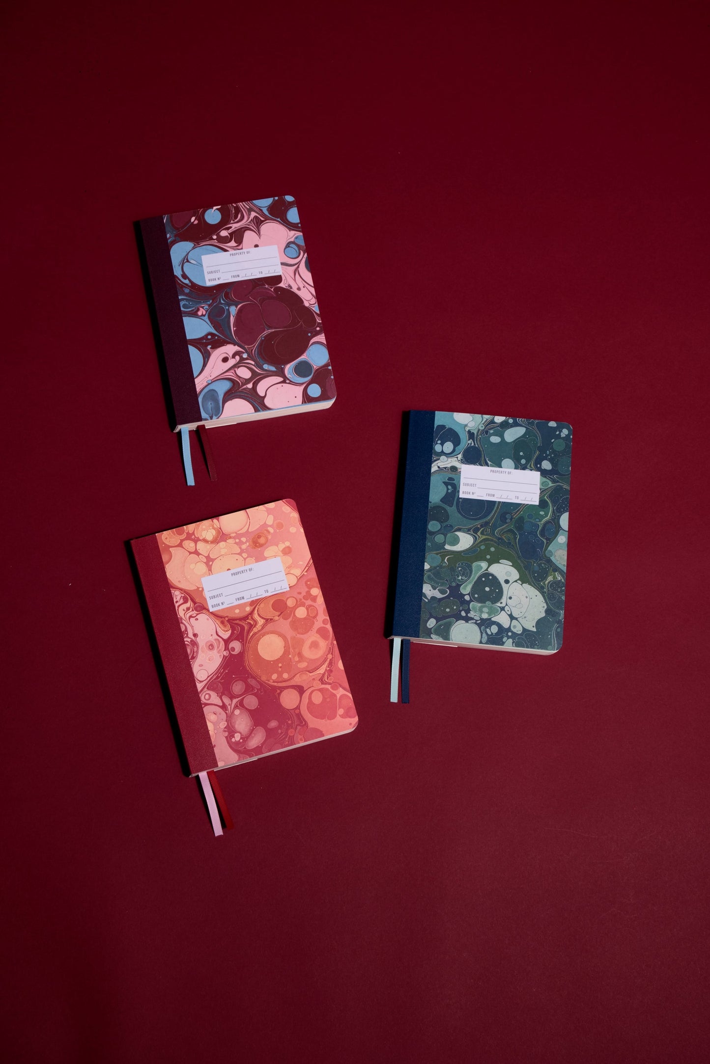 Designworks Ink Marble Soft Cover Journal - Burgundy Sky