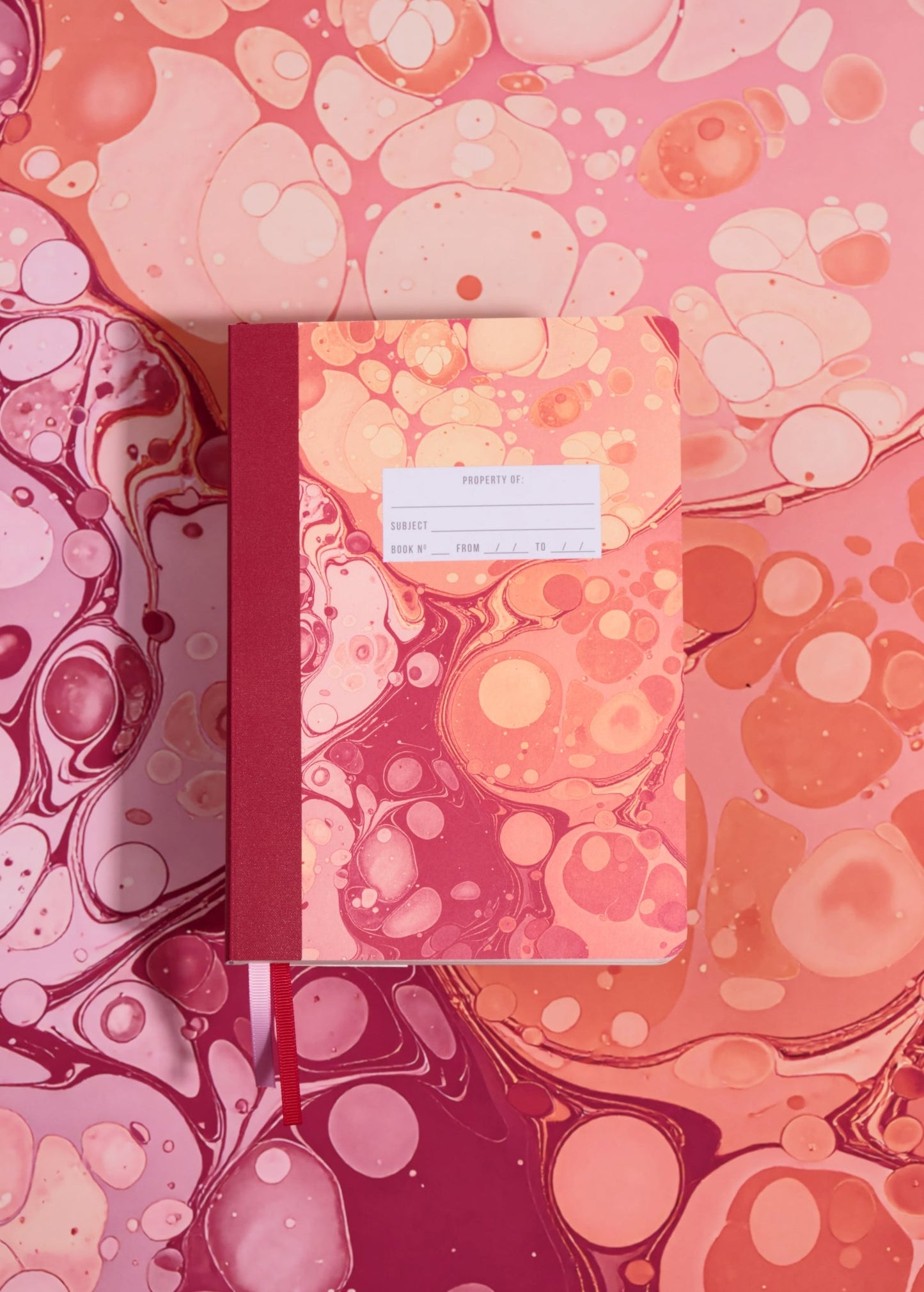 Designworks Ink Marble Soft Cover Journal - Cherry Peach