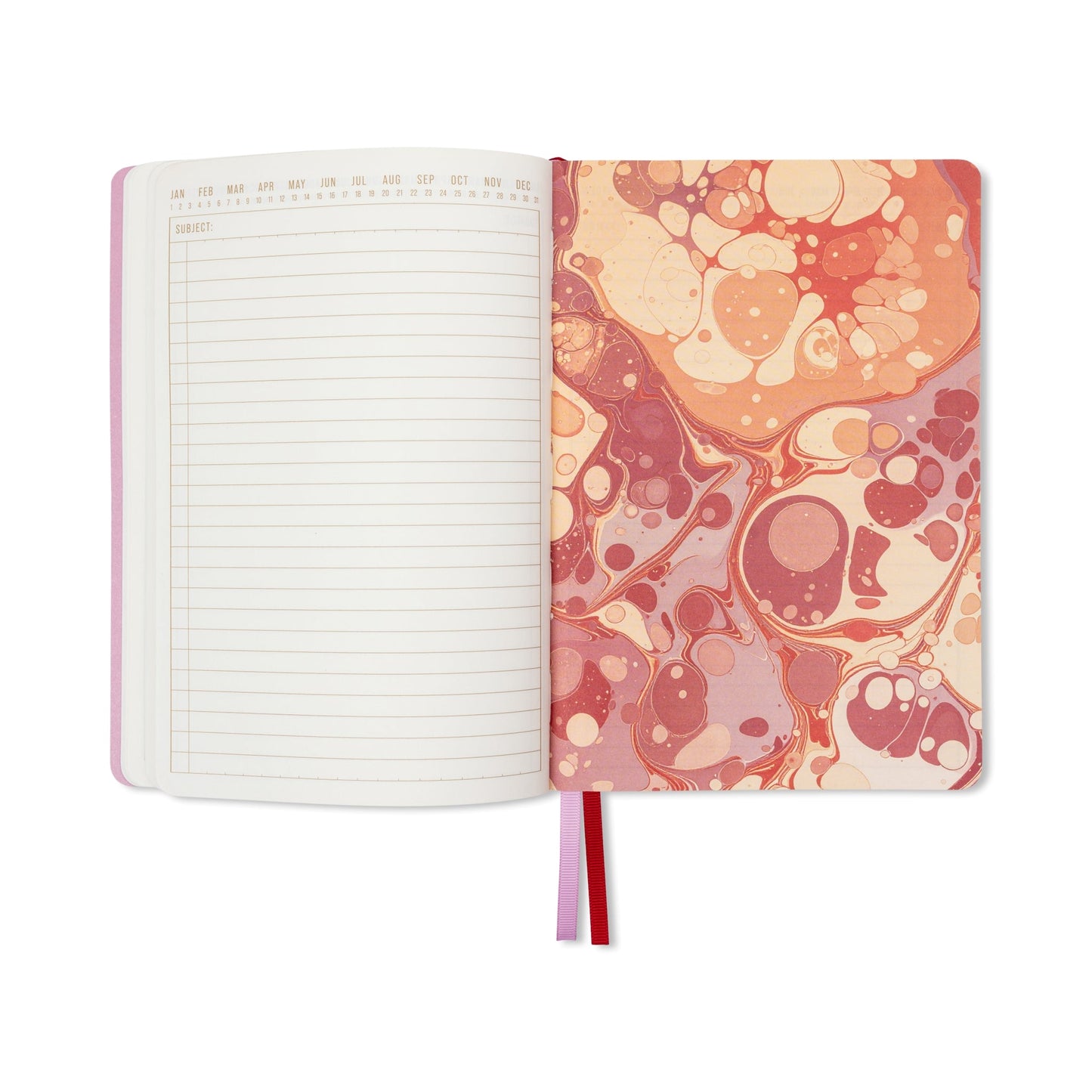 Designworks Ink Marble Soft Cover Journal - Cherry Peach