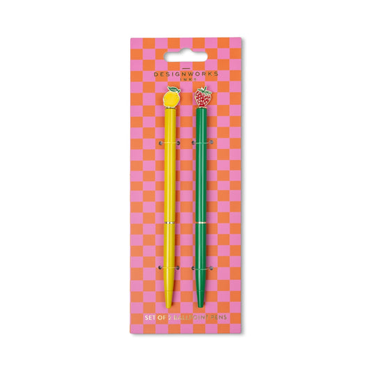 Designworks Ink Metal Ballpoint Icon Pens - Fruit