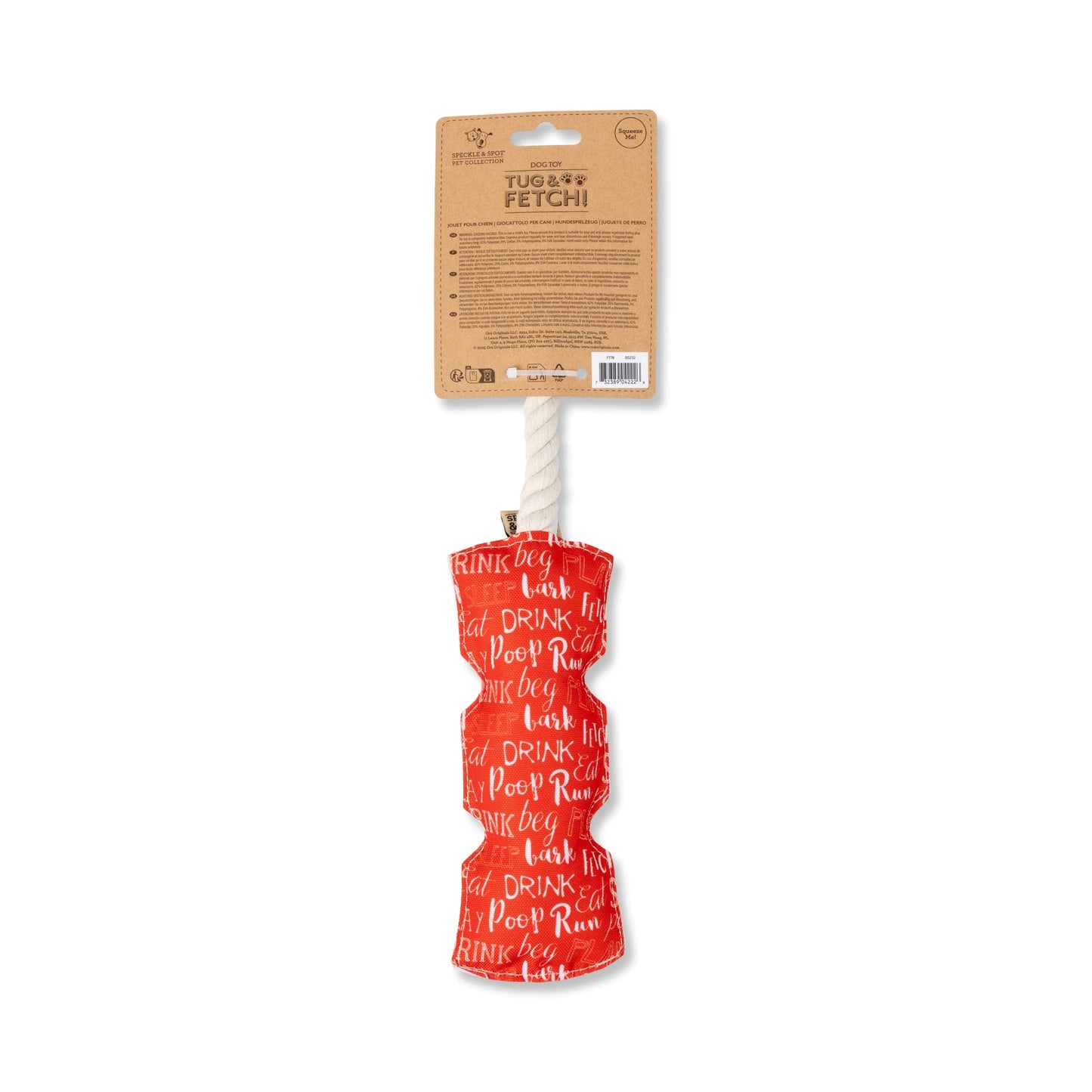 Speckle & Spot Pet Rope Toy - Holiday Cracker