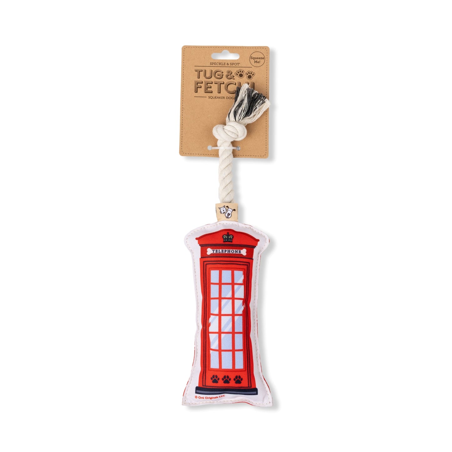 Speckle & Spot Pet Rope Toy - Red Telephone Box