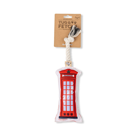 Speckle & Spot Pet Rope Toy - Red Telephone Box