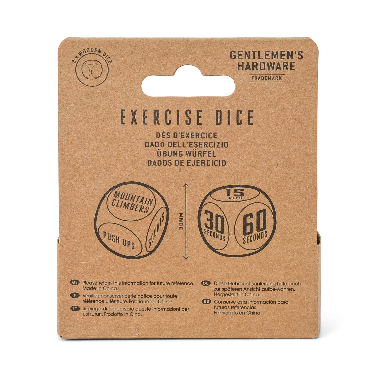 Exercise Dice (set of 2)