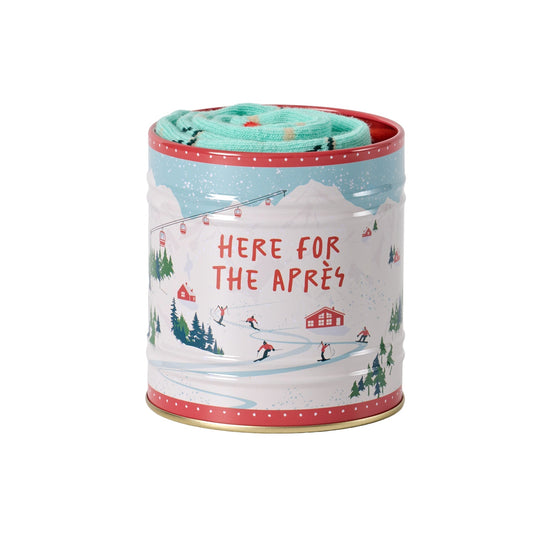Storage Tin & Sock Set - Skiing