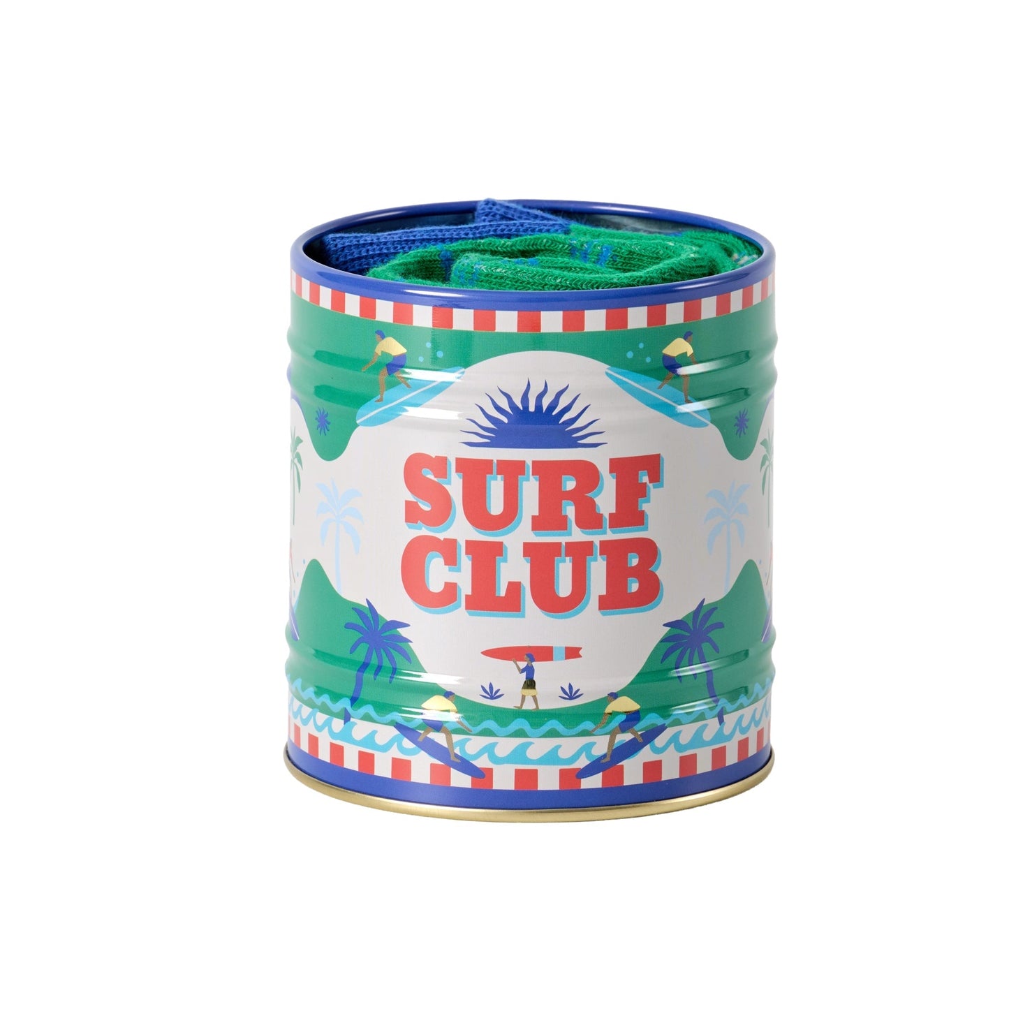 Storage Tin & Sock Set - Surfing