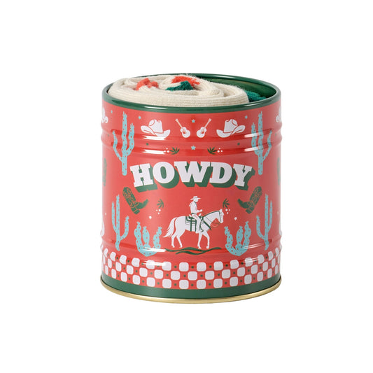 Storage Tin & Sock Set - Howdy