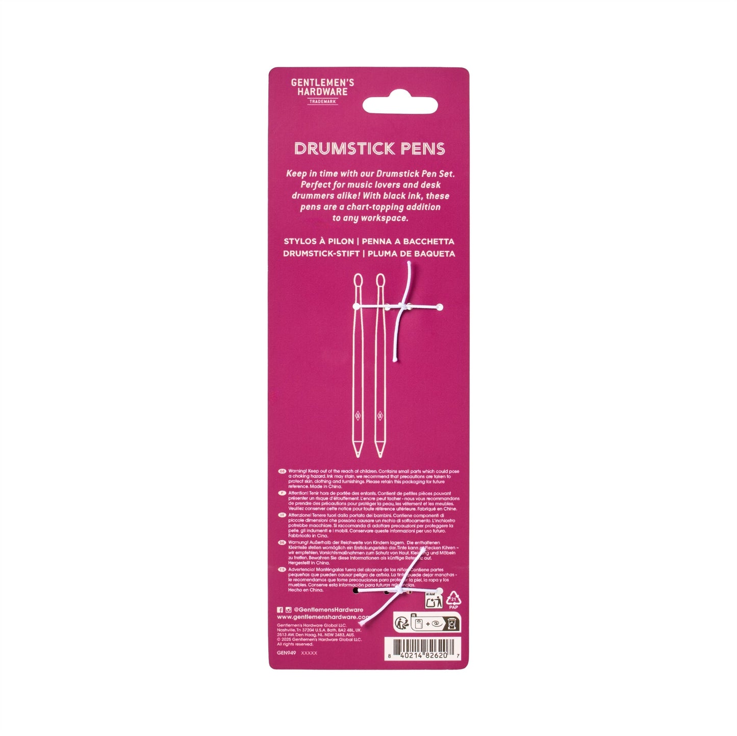 Gentlemen's Hardware Drumstick Pens