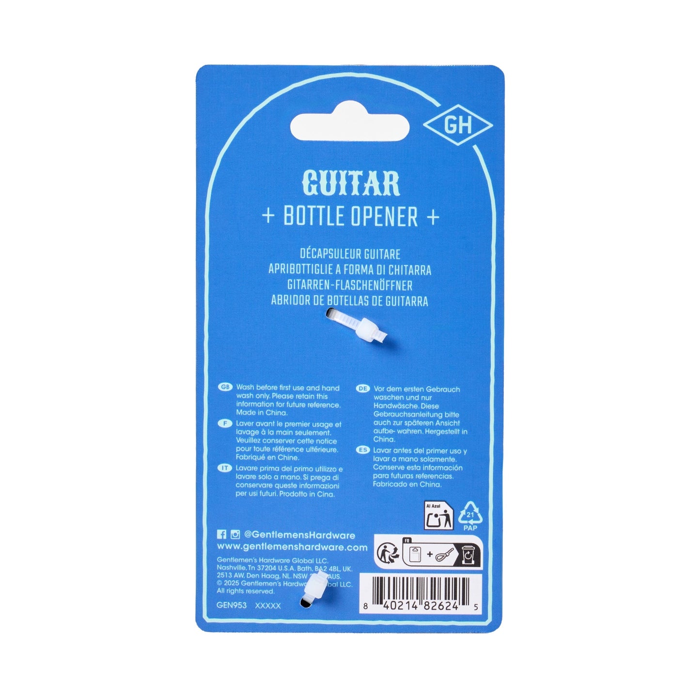 Gentlemen's Hardware Guitar Bottle Opener