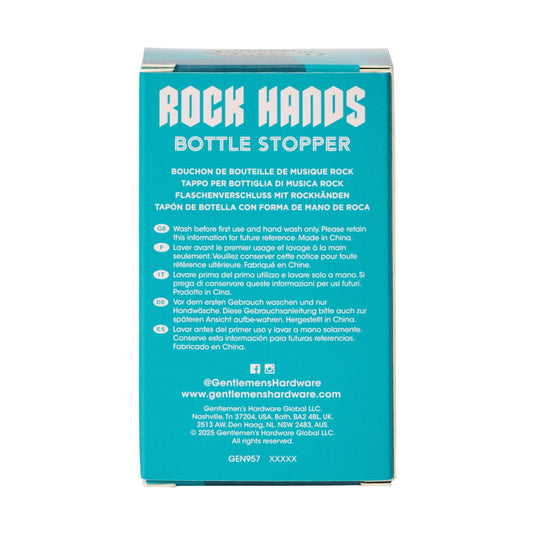 Gentlemen's Hardware Rock Hands Bottle Stopper