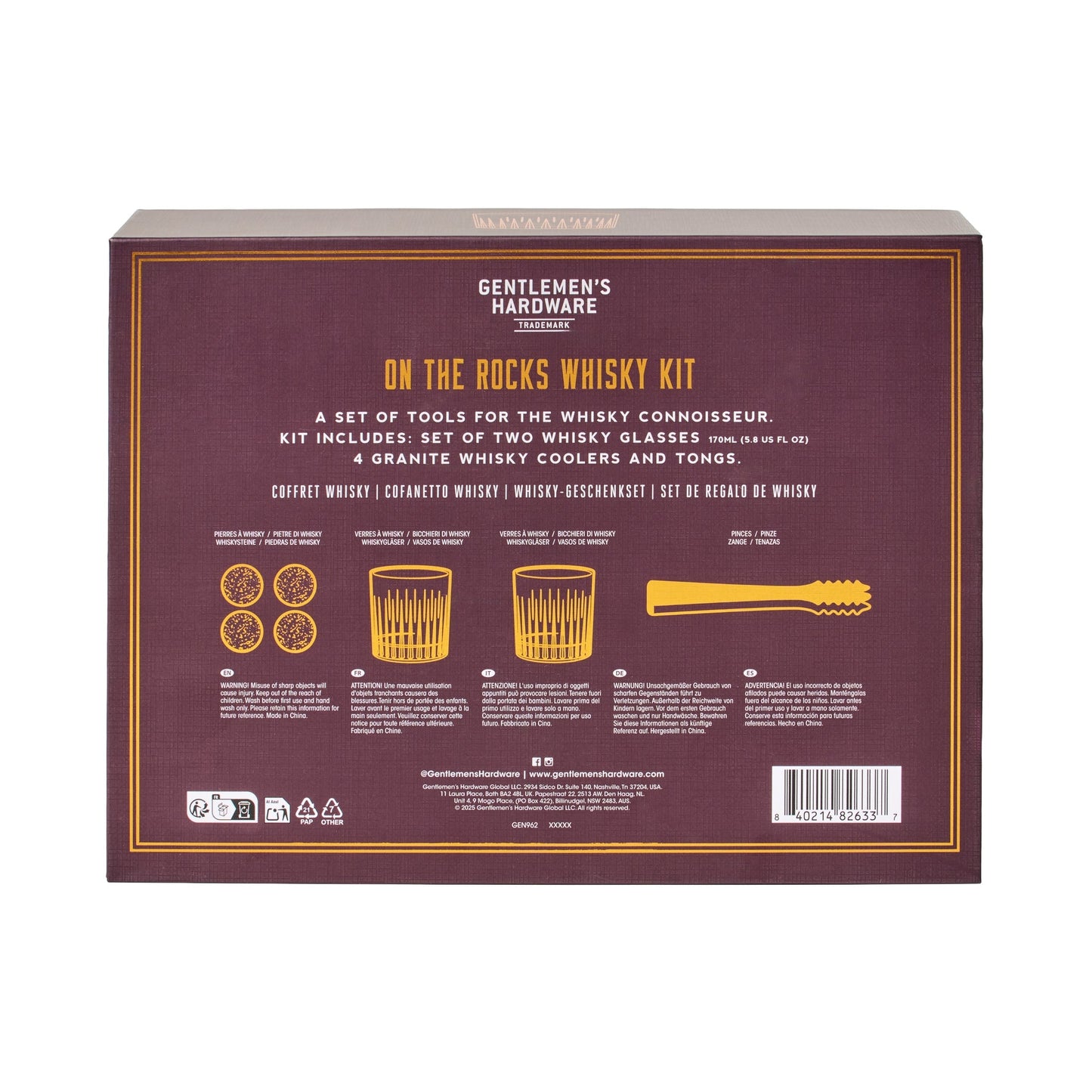 Gentlemen's Hardware Whisky Kit