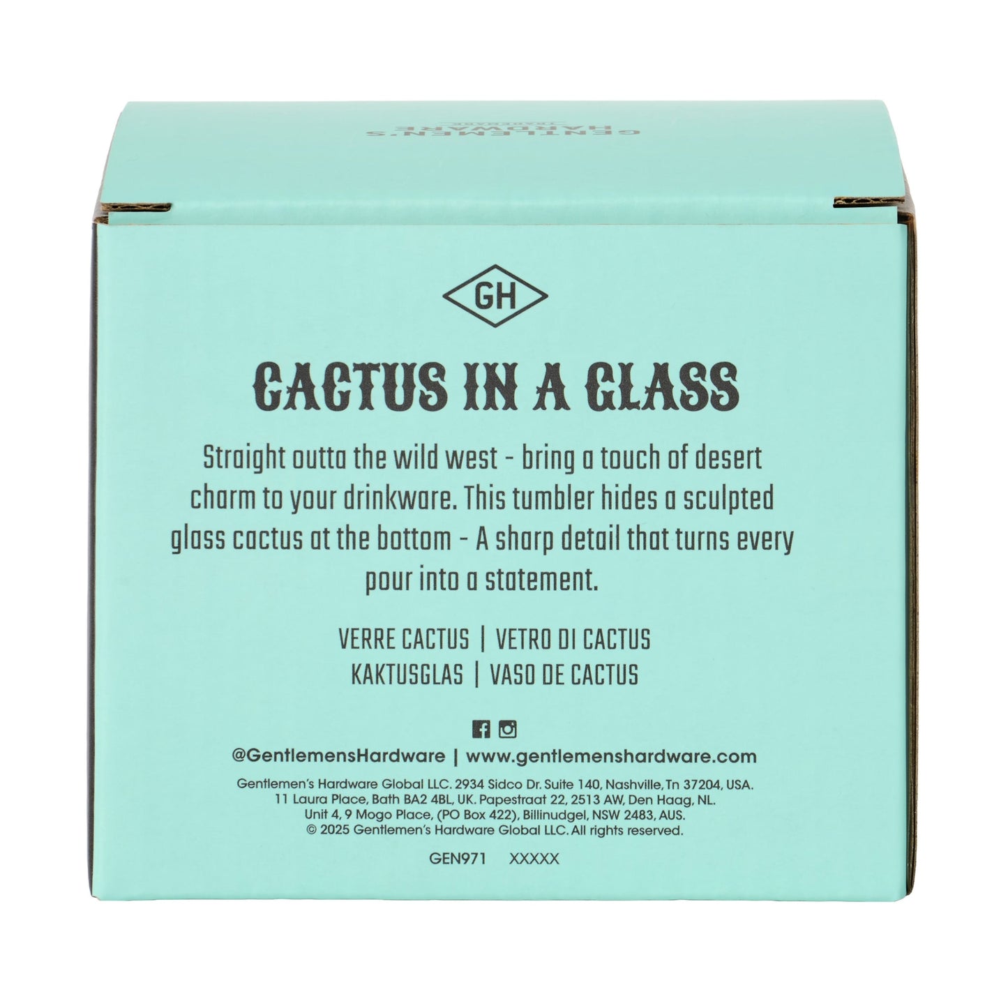 Gentlemen's Hardware Cactus Glass