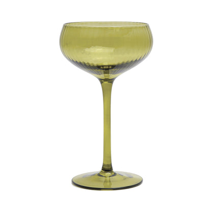 The Lou Coupe Glass - Set of 2 Olive