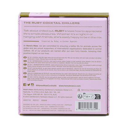 The Ruby Cocktail Chillers in Gold - Set of 4