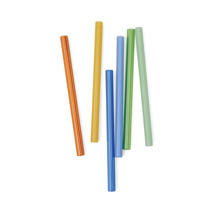 The Whistler Colored Glass Straws - Set of 6