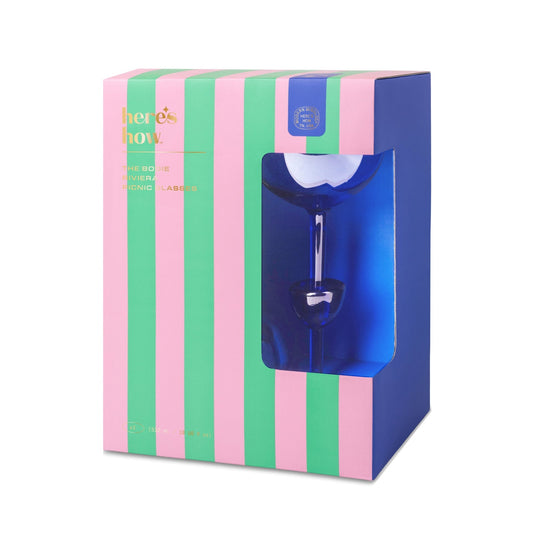 The Bodie Riviera Glass - Set of 2 - Cobalt