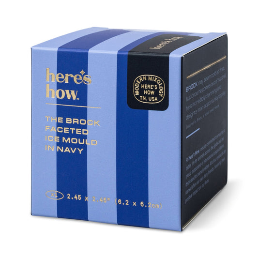 The Brock Faceted Ice Mould - Navy