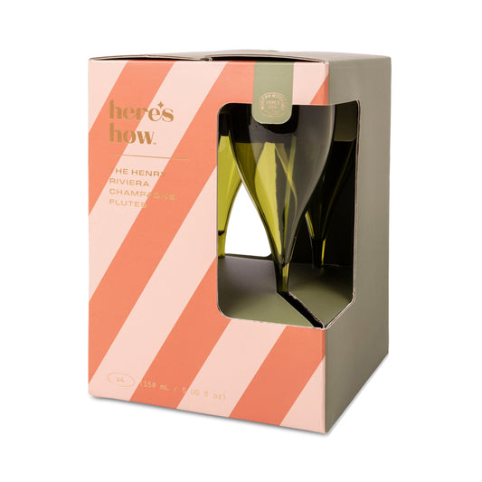 The Henry Champagne Acrylic Glasses - Set of 4 - Olive