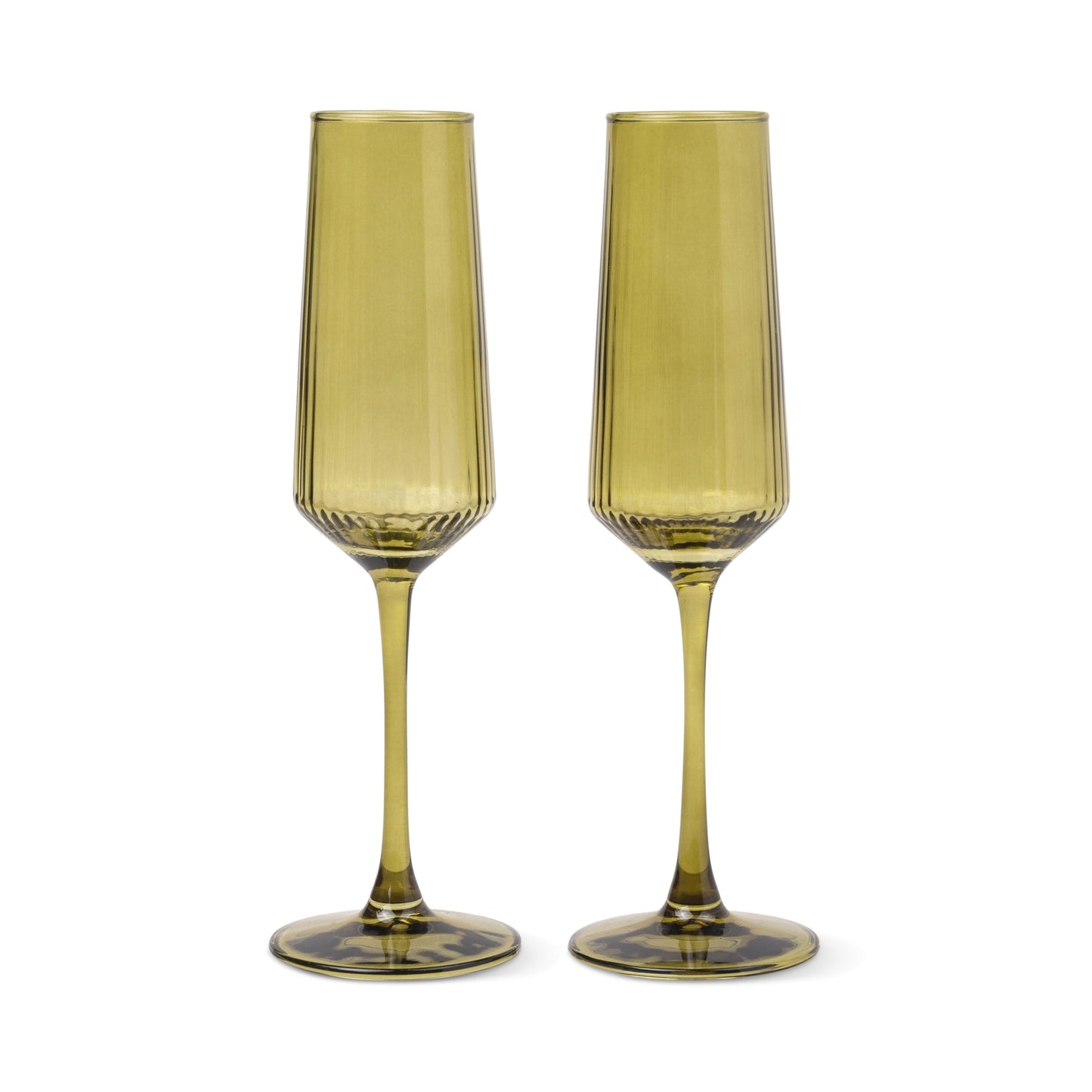 Here's How The Luna Champagne Flutes - Set of 2 - Olive