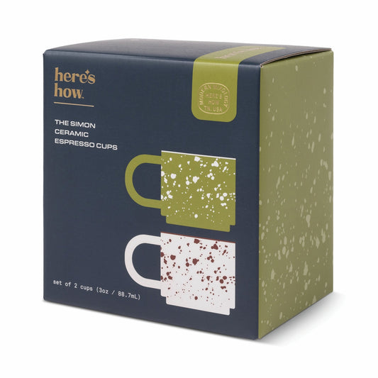 Here's How The Simon Espresso Cups - Set of 2 - Cream + Olive