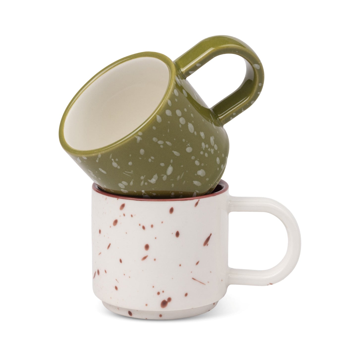 Here's How The Simon Espresso Cups - Set of 2 - Cream + Olive