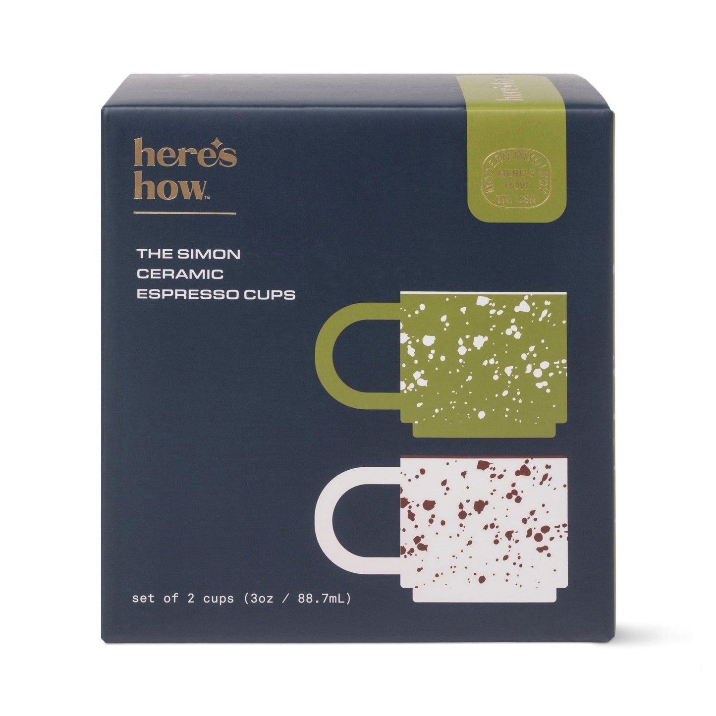 Here's How The Simon Espresso Cups - Set of 2 - Cream + Olive