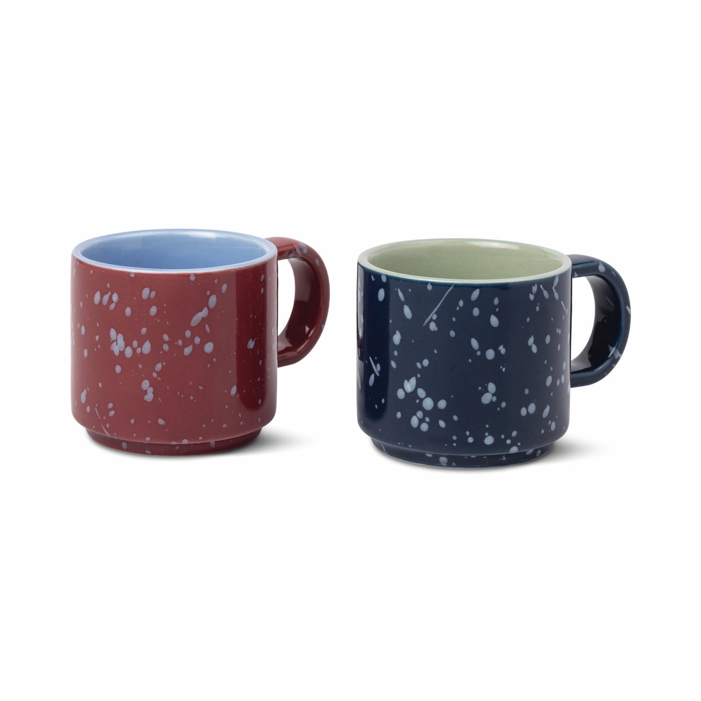 Here's How The Simon Espresso Cups - Set of 2 - Burgundy + Navy