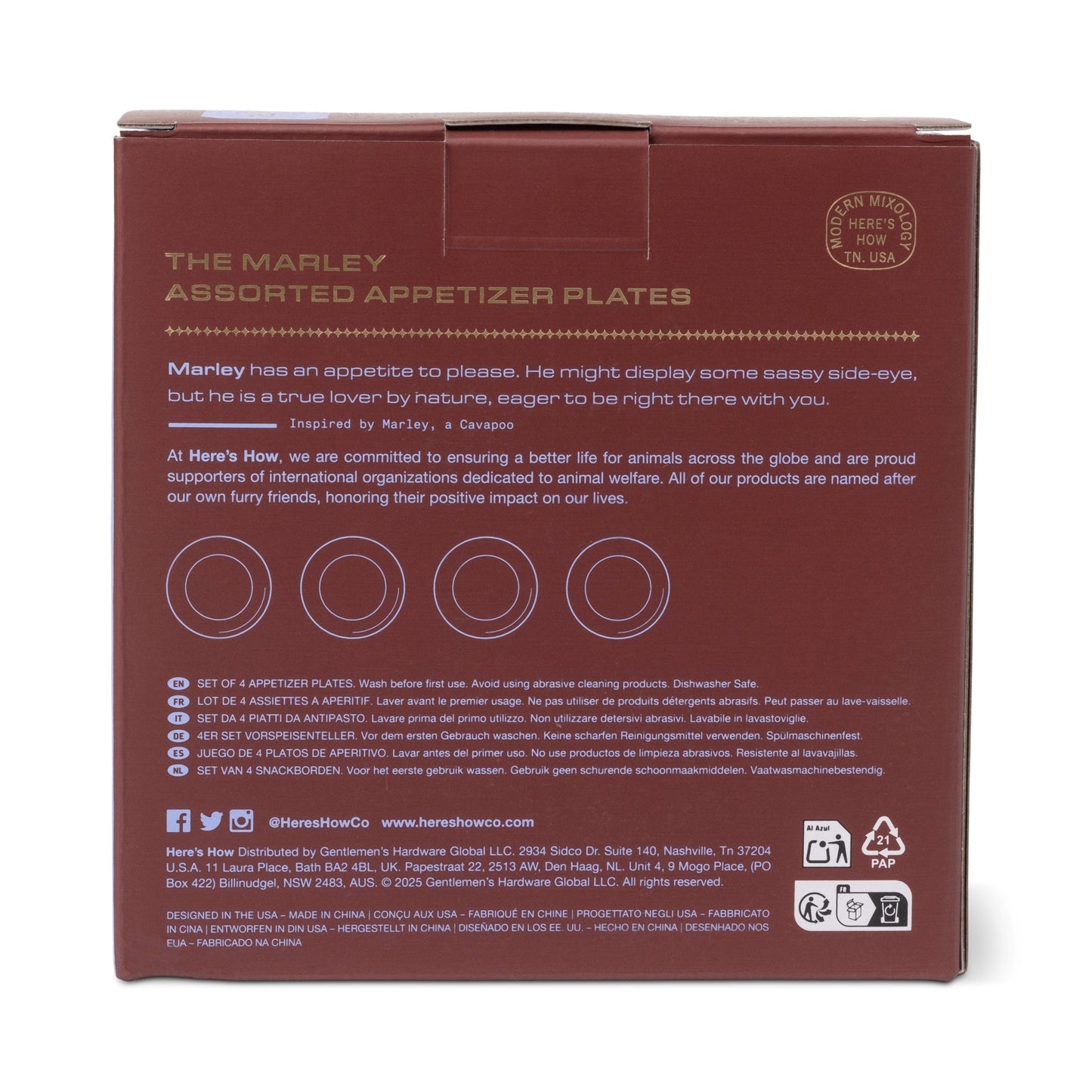 Here's How The Marley Appetizer Plates - Set of 4 - Contour