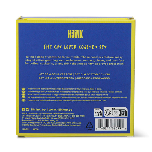 Hijinx Coasters (Set of 4) The Cat Lover