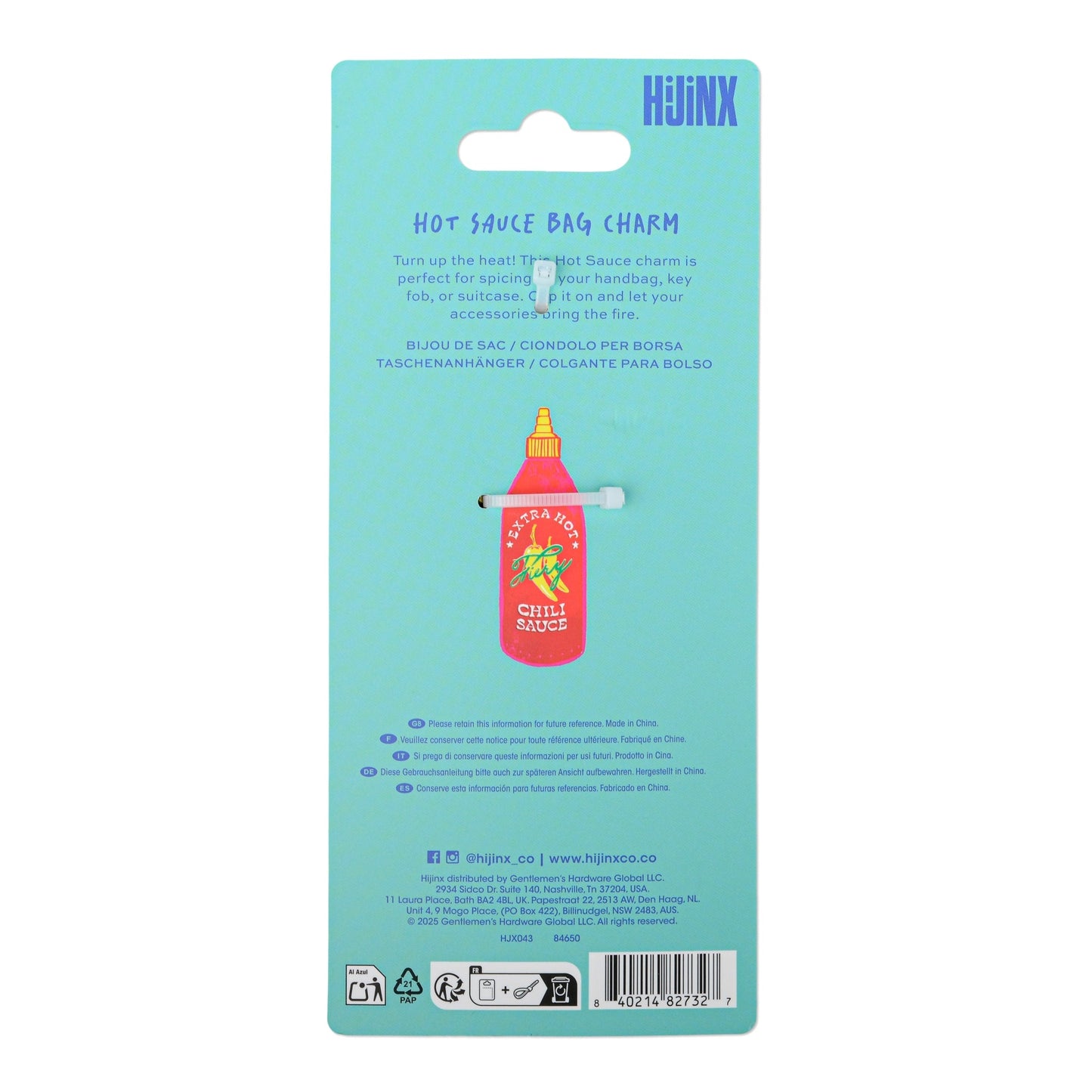 Hijinx Bag Charm - Hot Sauce