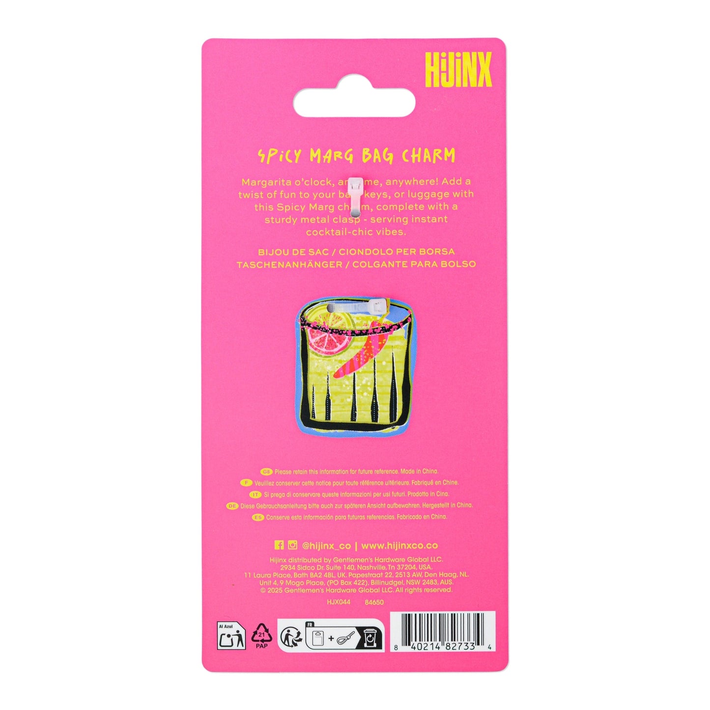 Hijinx Bag Charm - Spicy Marg