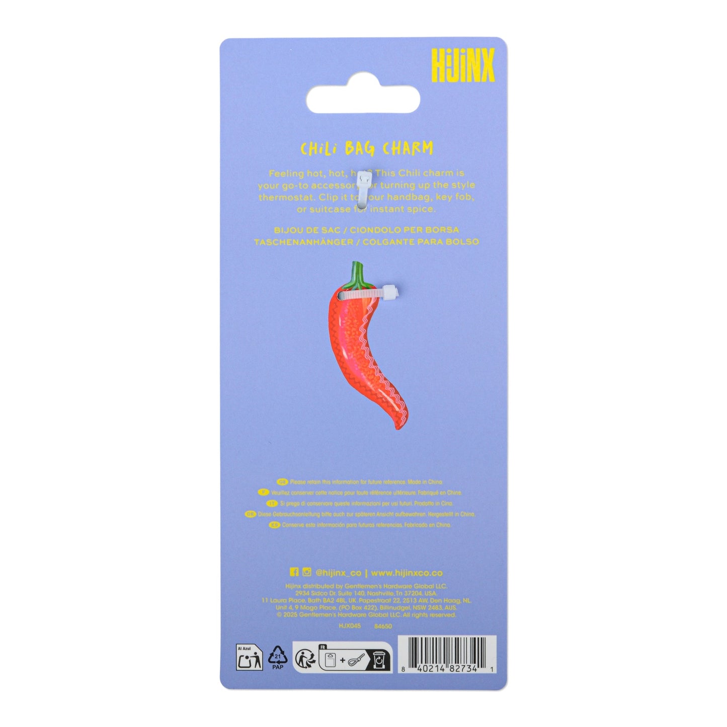 Hijinx Bag Charm - Chili