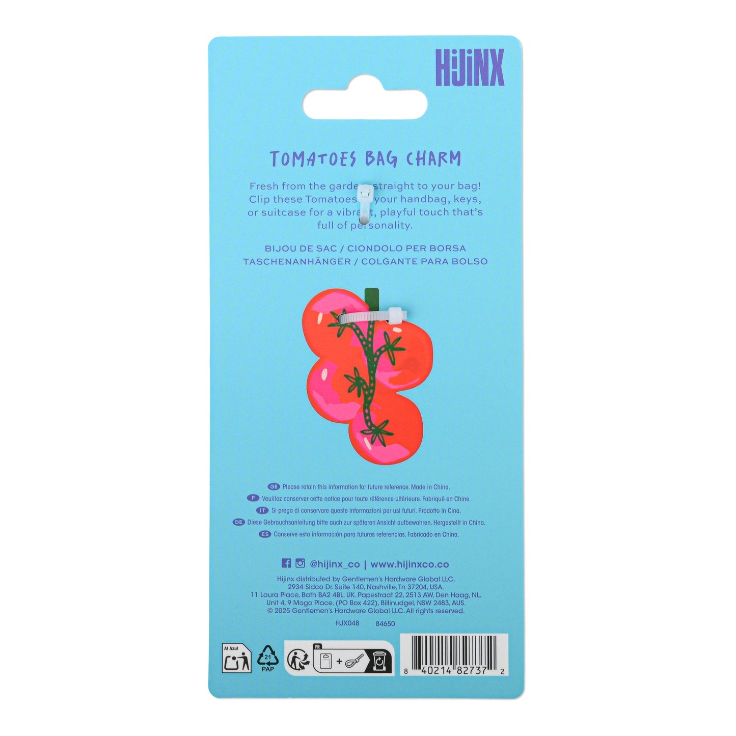 Hijinx Bag Charm - Tomatoes