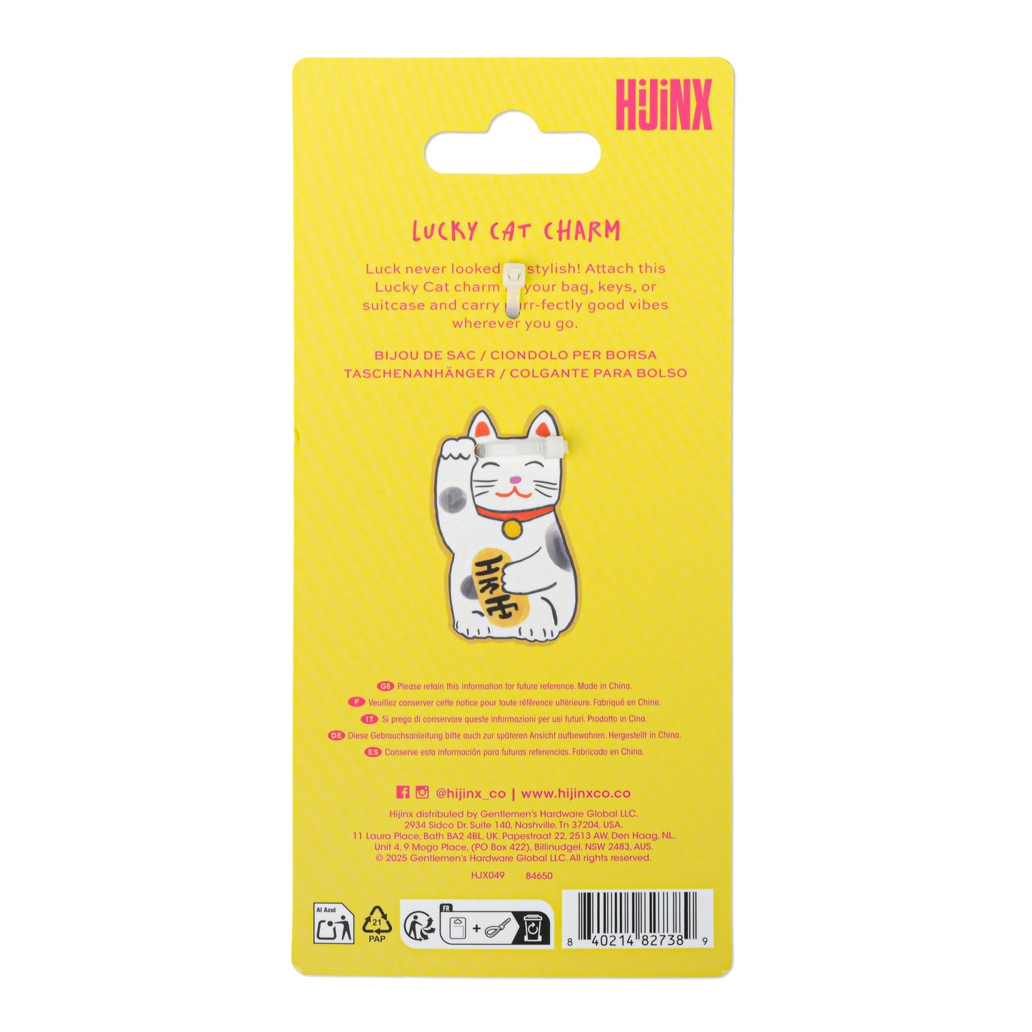 Hijinx Bag Charm - Lucky Cat