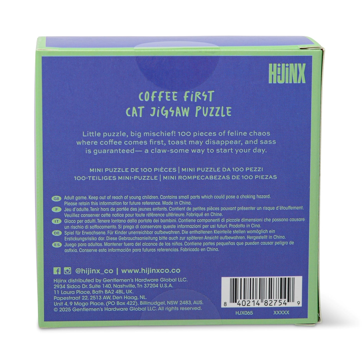 Hijinx Mini Puzzle (100pc) Coffee First People Later