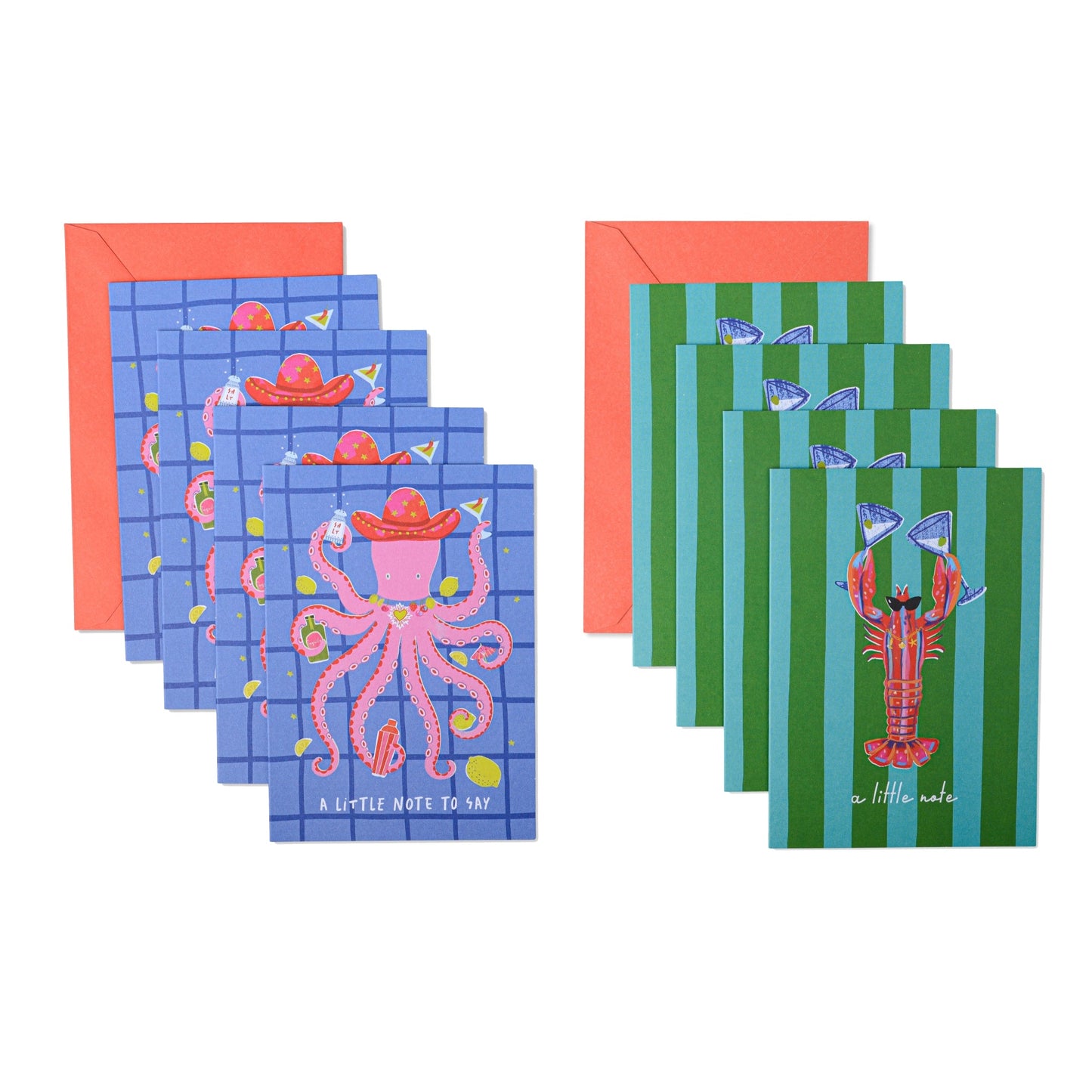 Hijinx Notecards (Set of 8 ) Ocean Notes