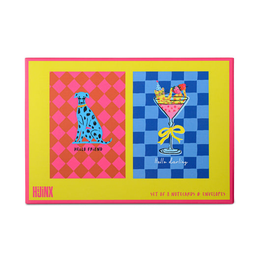 Hijinx Notecards (Set of 8) Hello Friends