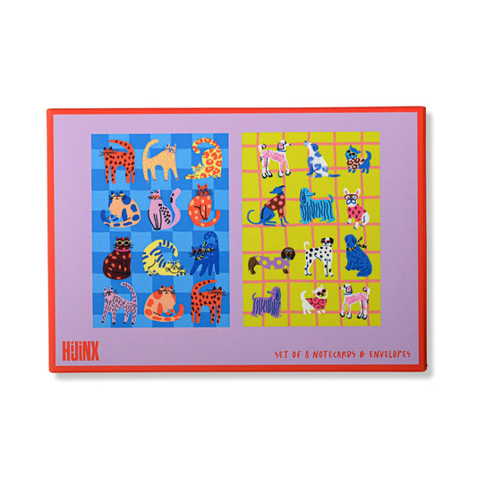 Hijinx Notecards (Set of 8) Cats & Dogs
