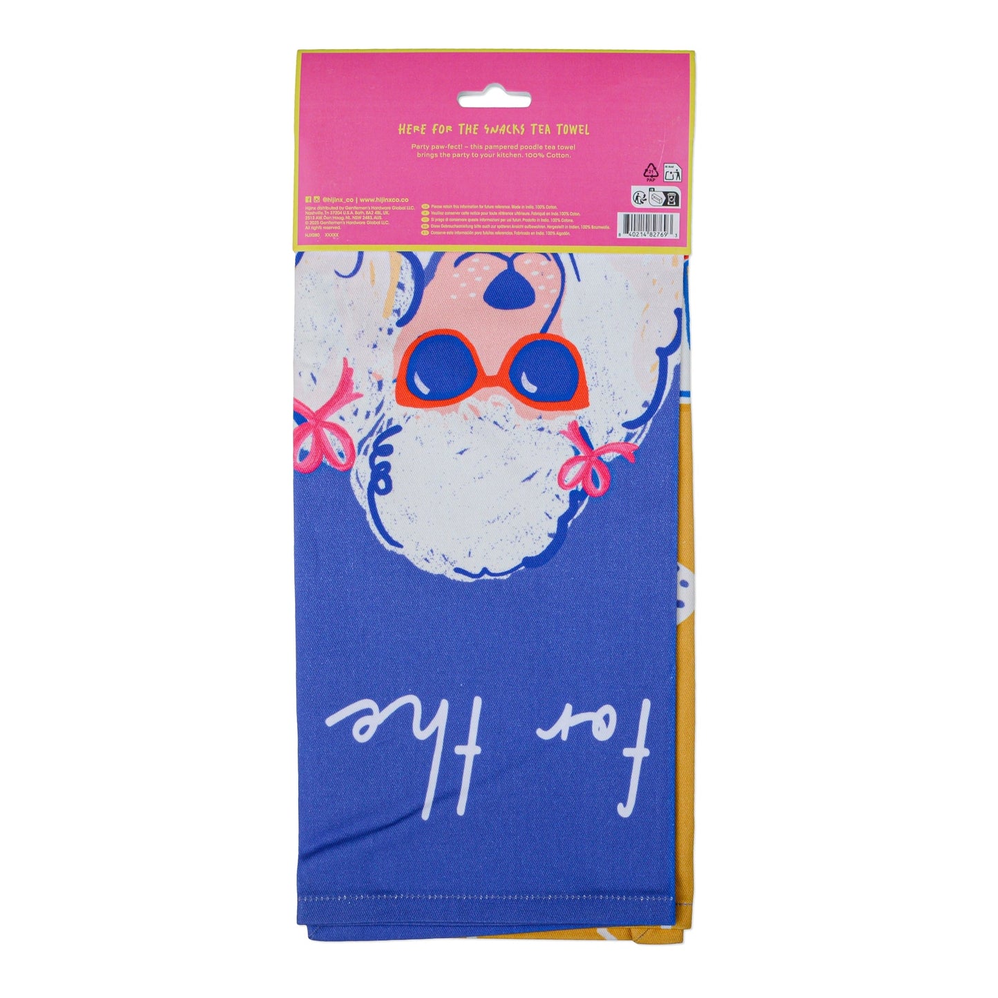 Hijinx Tea Towel - Here For The Snacks