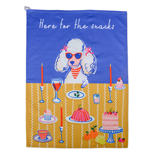 Hijinx Tea Towel - Here For The Snacks