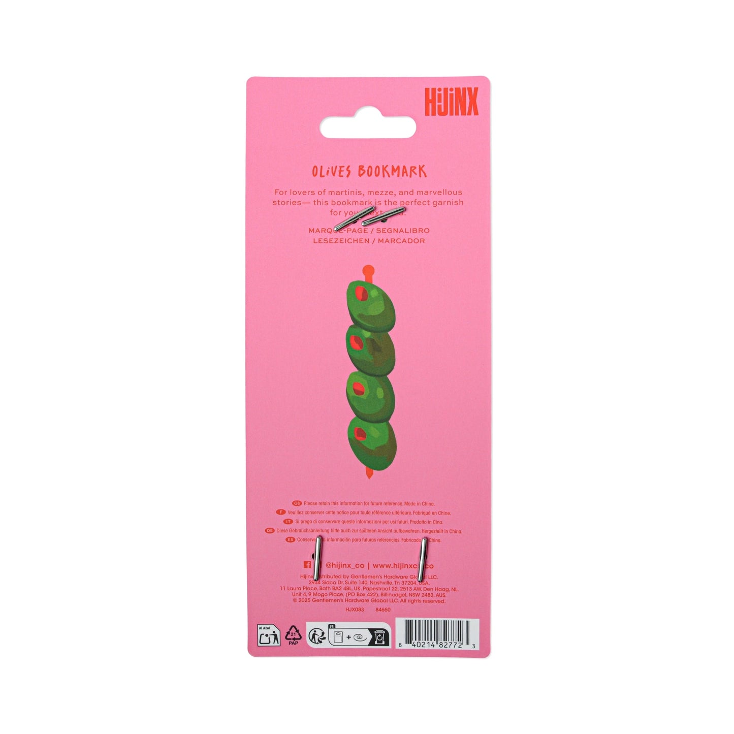 Hijinx Bookmark - Olives