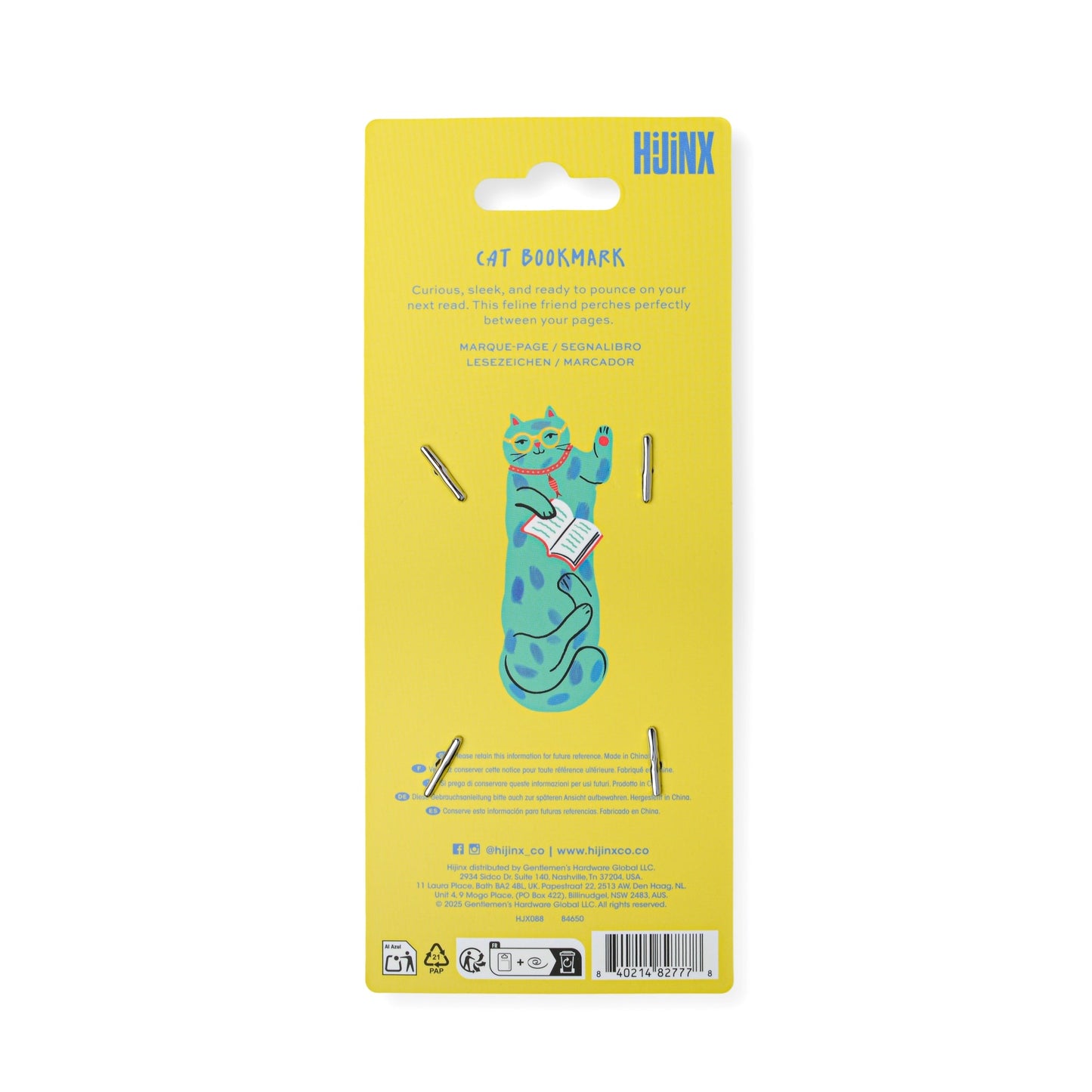 Hijinx Bookmark - Cat