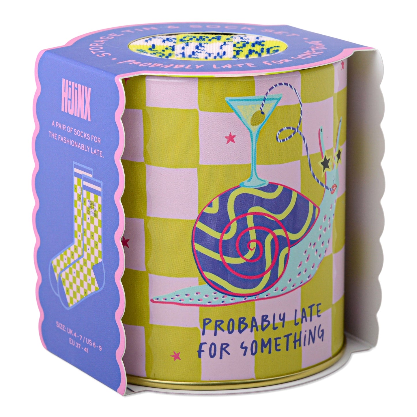 Hijinx Socks in a Tin - Probably Late for Something