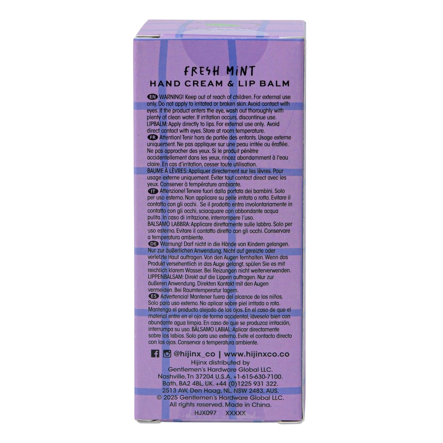 Hijinx Hand Cream & Lip Balm Set - Star Power - Mint
