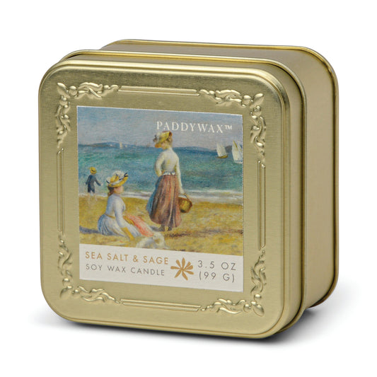 Impressionist 3.5oz/99g Tin Candle - Renoir ' Figures on the Beach'