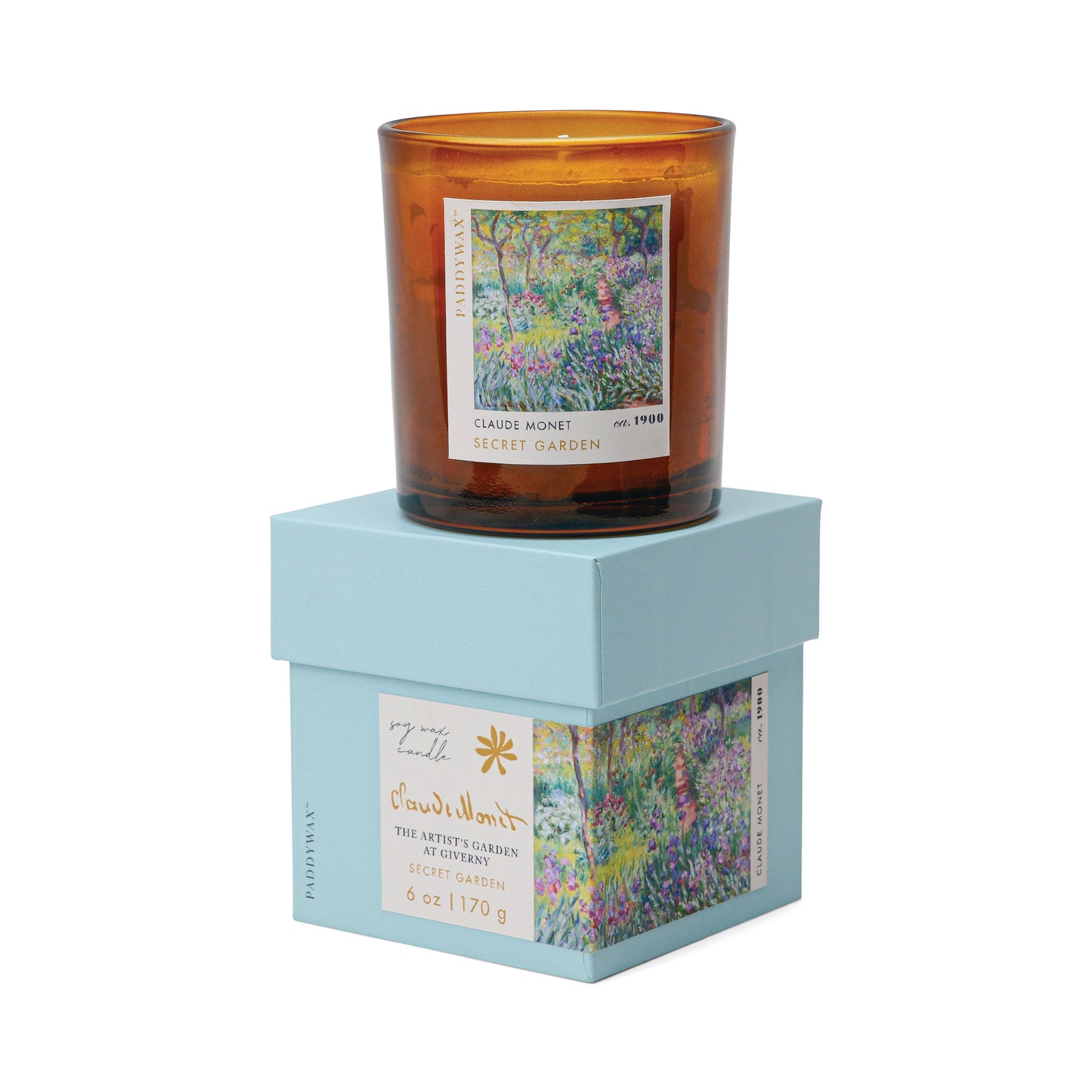 Impressionist 6oz/170g Glass Candle - Monet ' The Artist Garden of Giverny'