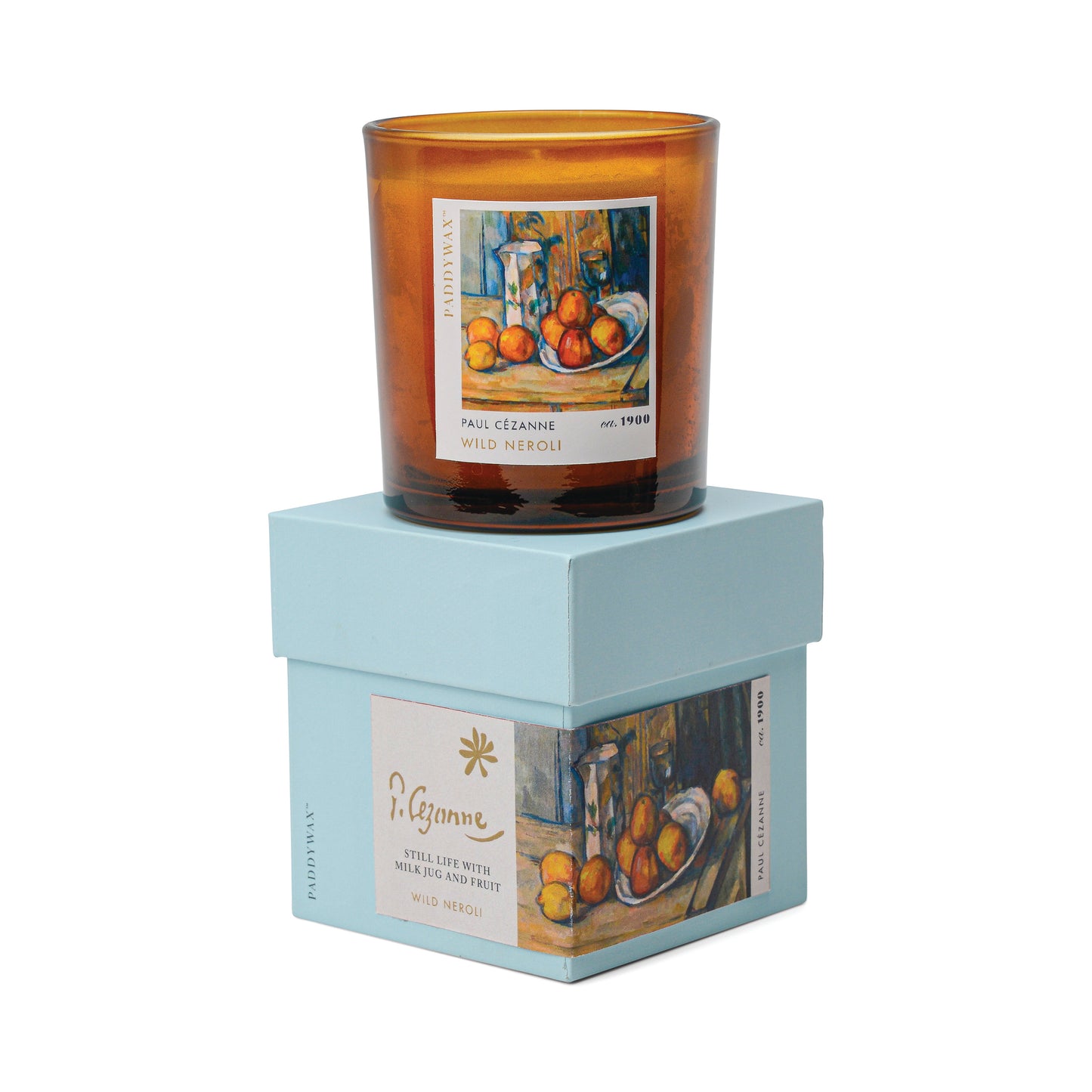 Impressionist 6oz/170g Glass Candle - Cezanne 'Still Life with Milk Jug & Fruit'