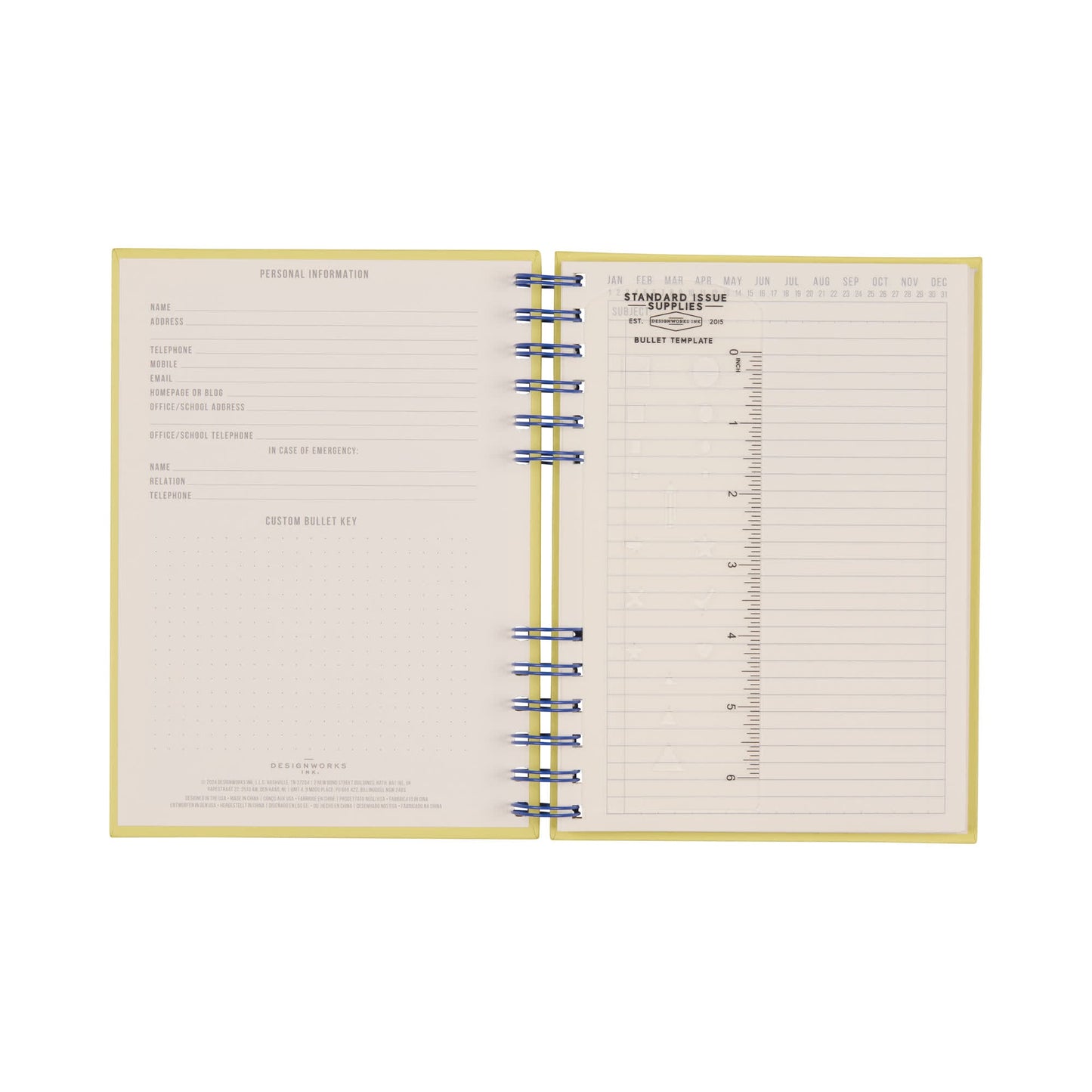 Standard Issue Planner Notebook No. 12 - Cobalt + Citron